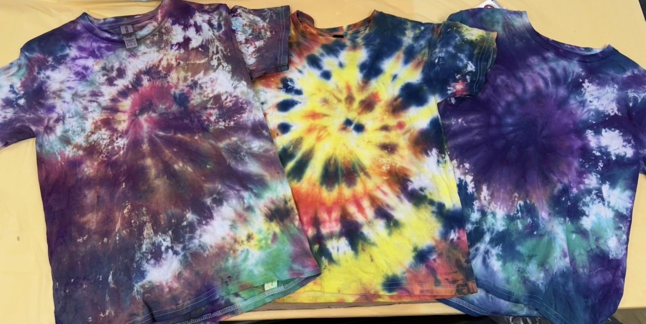 Tie-dye shirts